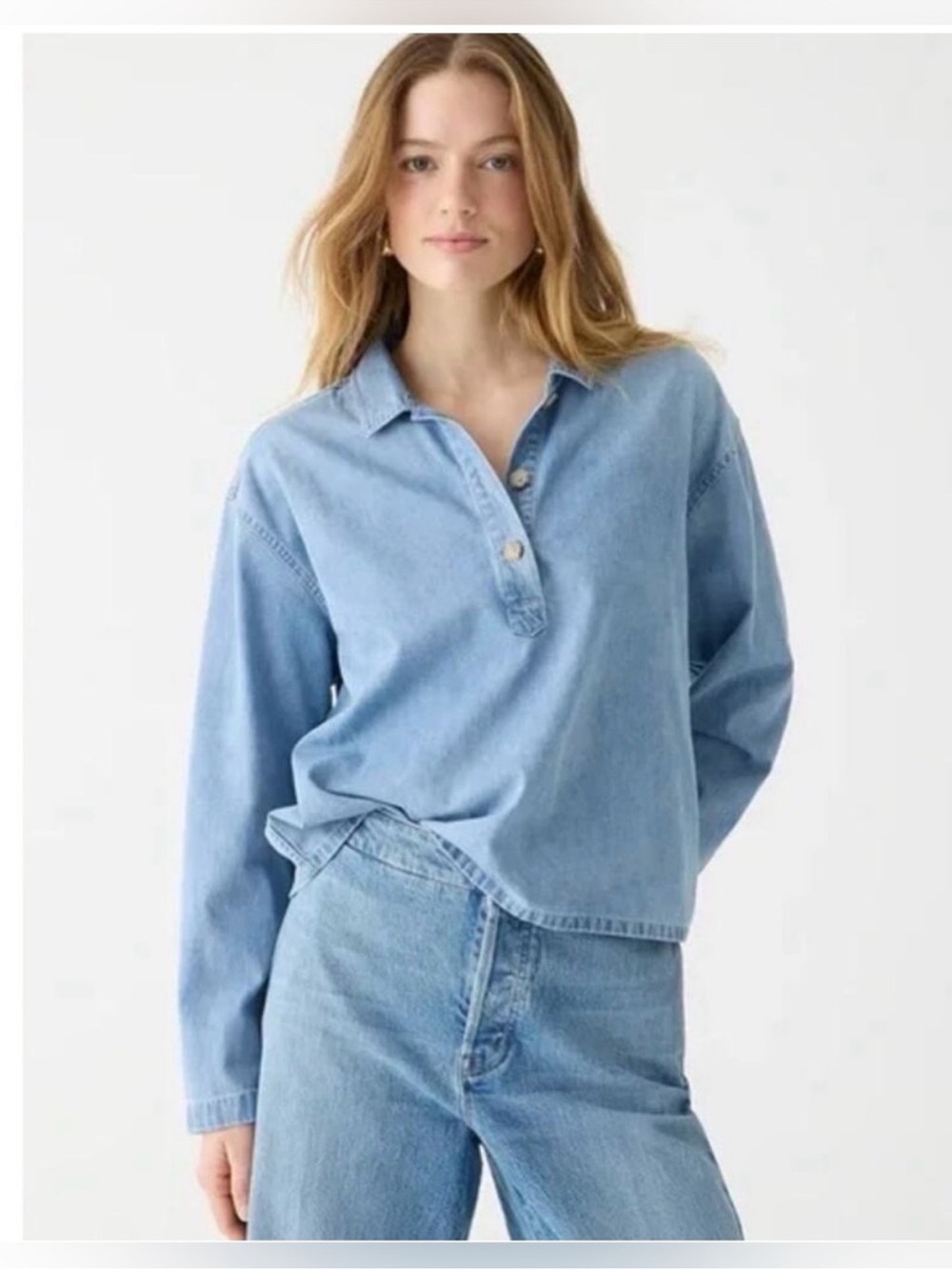 J.Crew Chambray Popover Shirt , size Medium